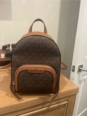 Michael Kors Brown jaycee extra small backpack